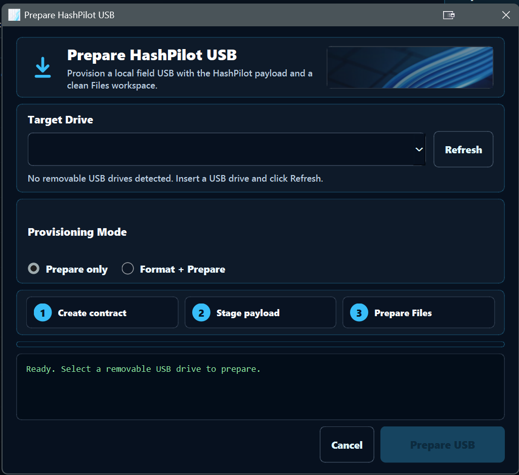 HashPilot collection media preparation workflow
